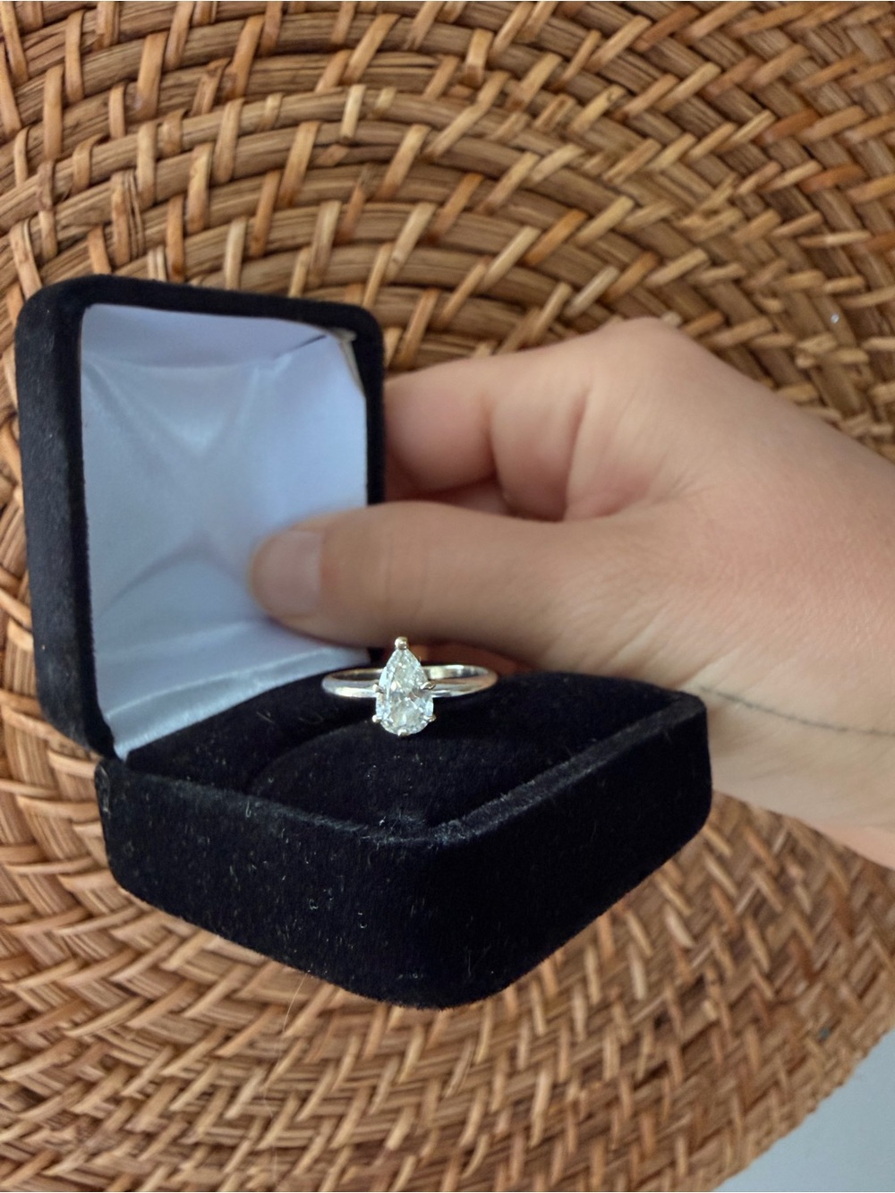 .80 ct Pear Cut Diamond Ring sz 6